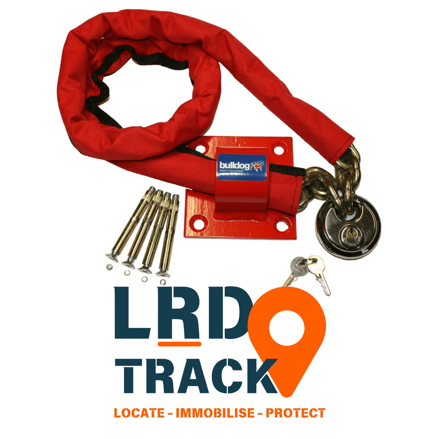 Bulldog MC30 High Security Chain System, Padlock And Ground Anchor - Land Rover Defender Exterior Security - LRD Track