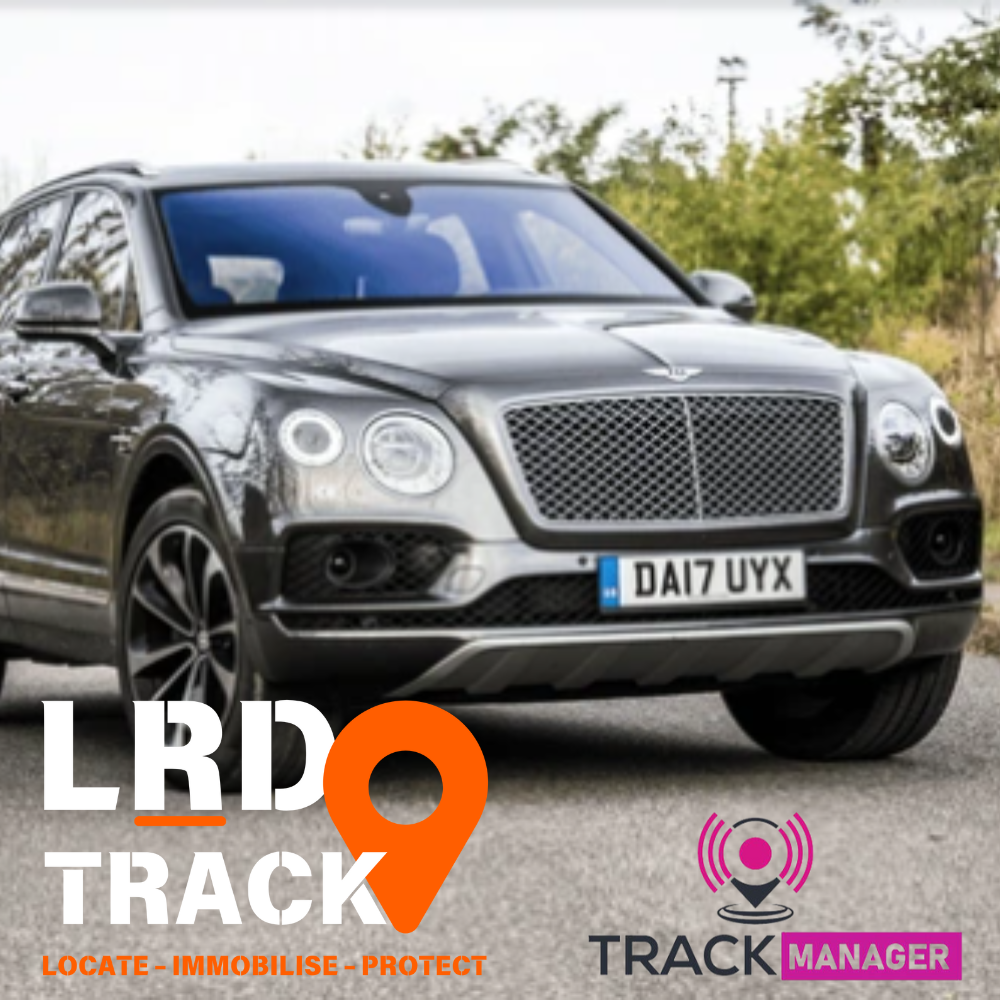 Bentayga on road with LRD LOGO