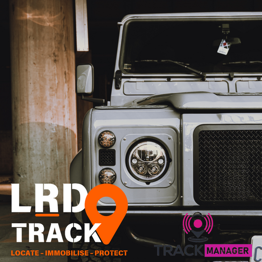 Nardo grey land Rover with battery tracker