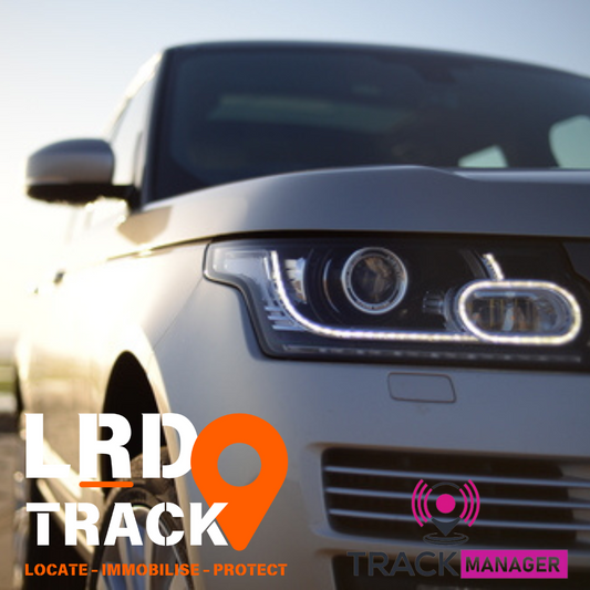 Range Rover With LRD Logo and Track manager logo