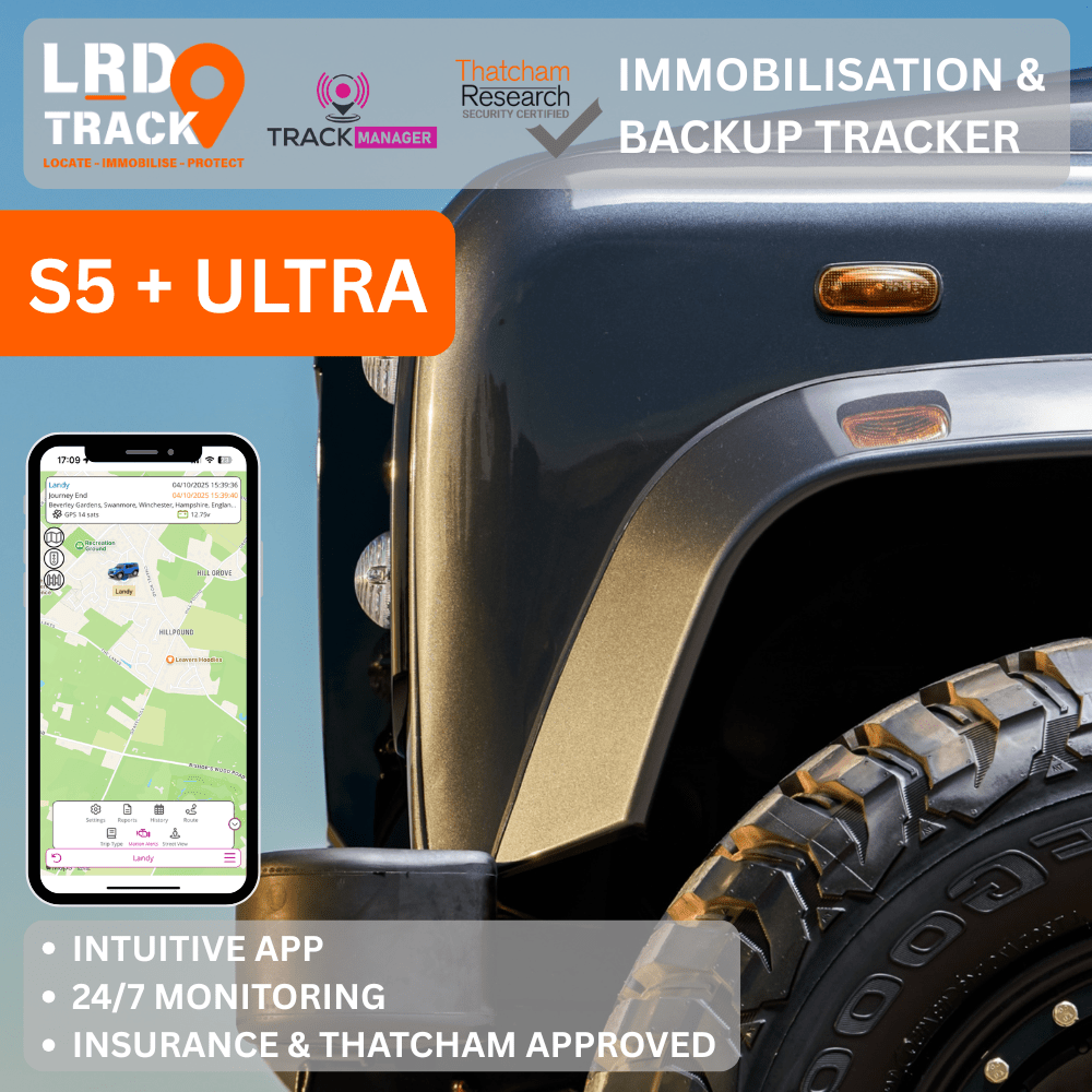 S5 plus - ULTRA Backup - Classic Defender Tracker & Immobiliser - LRD Track - Tracker - LRD Track